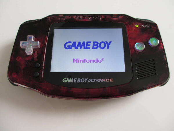 GBA ゲームボーイアドバンス 本体 IPS液晶 バックライト バイオハザード 血赤クリア Retrosix