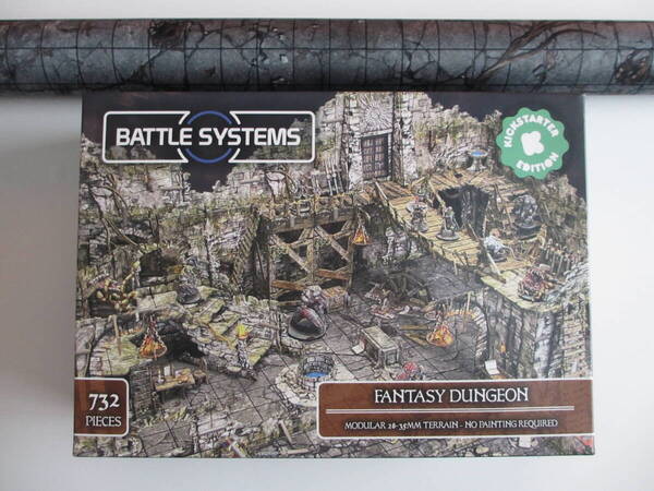 新品未使用 Battle Systems Fantasy Dungeon 3D Terrain キックスターター版 プレイマット付き Maladum Kickstarter