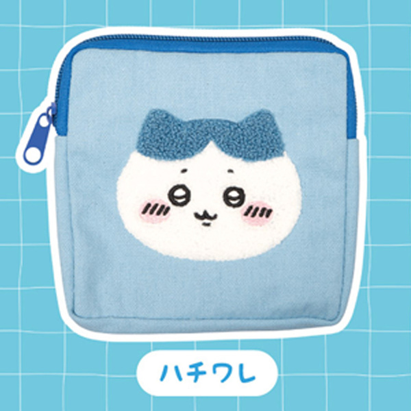 ★新品★未使用★ハチワレ★ちいかわ★もこもこポーチ2★ガチャ★ガシャ★カプセルトイ★★