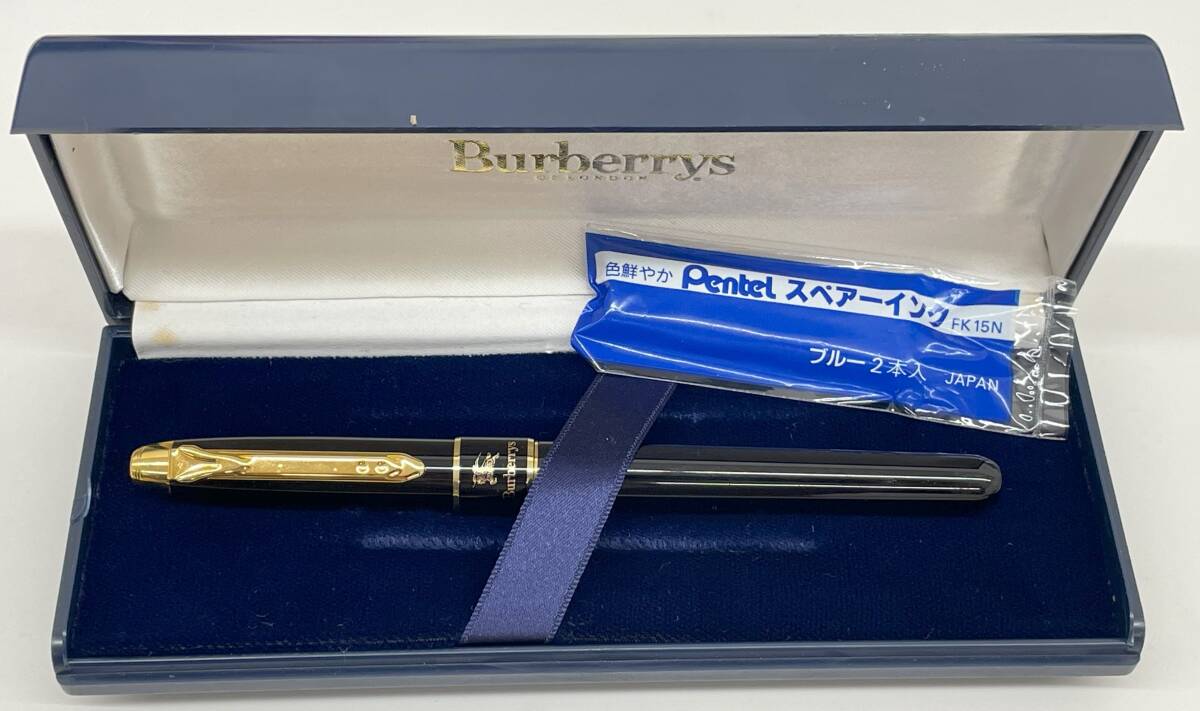 【未使用】Burberrys 万年筆　皮革調・ビンテージもの 未使用】Burberrys 万年筆 皮革調・ビンテージもの - メルカリ