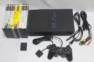 【おまけ付】PS2★ ミッドナイト・ブラック(半透明黒)本体 SCPH-50000 ★モンスターハンター 龍が如く メモリーカード