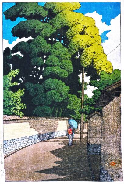 ■□5作品 川瀬巴水(No226) 越前和紙複製仕上 ①金沢下本多町②京都知恩院③三保の松原④熊谷大雷神社⑤京都上賀茂の冬 □■