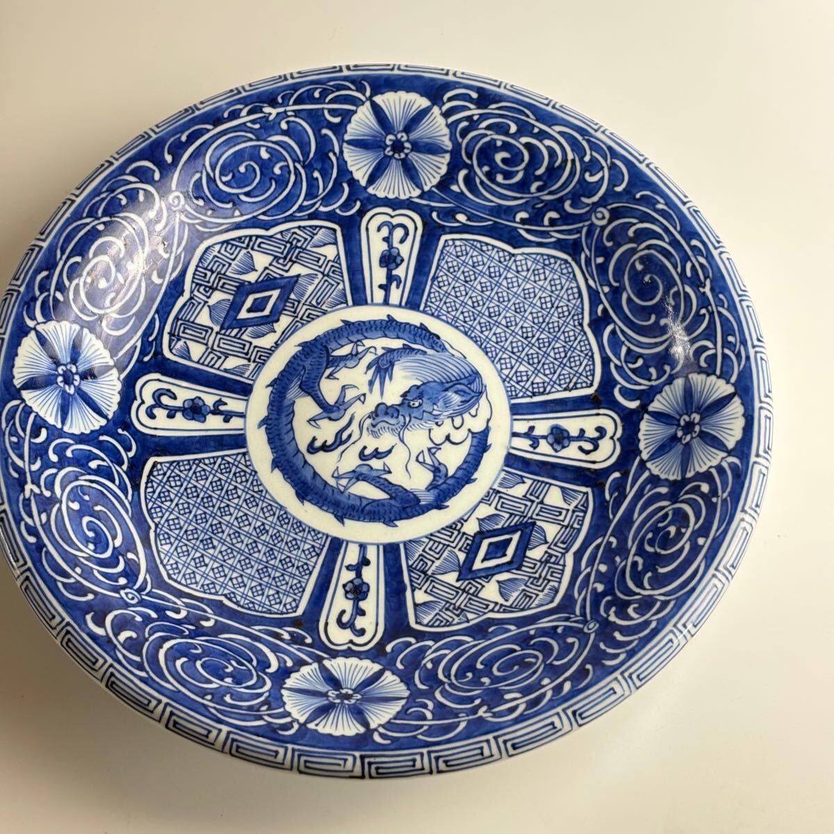 鷹 超大皿 縁起物 骨董 絵皿 アンティーク - メルカリ