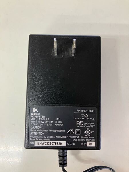【 即決 】Logicool ADP-18LB B ロジクール Logi GT FORCE PRO用 ACアダプター DC24V 0.75A 送料込 匿名配送