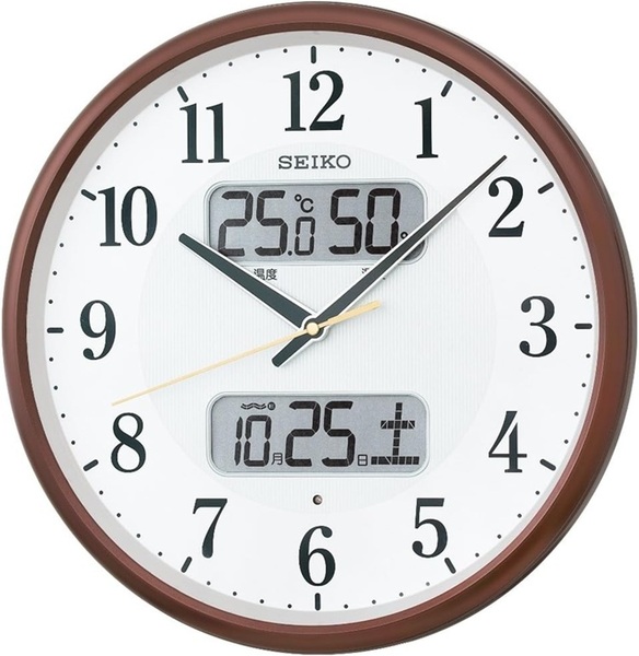 送料無料★特価 新品★SEIKO セイコー KX383B 電波時計 掛時計 カレンダー 温度 湿度表示機能付き★最大2年保証