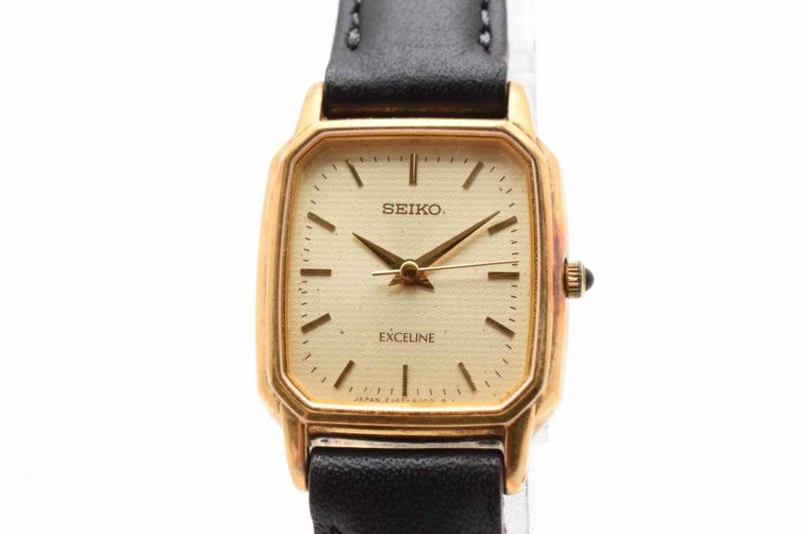 r*3様 セイコー エクセリーヌ k14&ss 稼働品 Yahoo!オークション -「(seiko セイコー) (黒 クロ ブラック