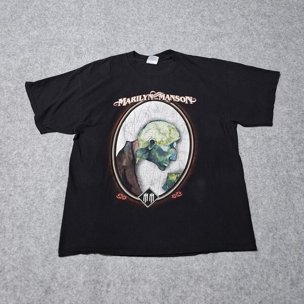 Vintage 2003 Marilyn Manson マリリンマンソン THE GOLDEN AGE OF GROTESQUE M&O Tシャツ XL