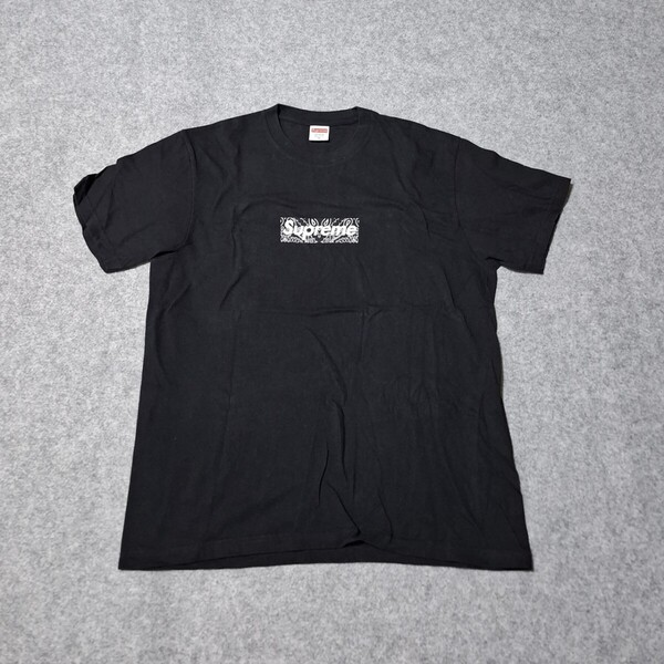 シュプリーム Tシャツ サイズ M 19AW Bandana Box Logo Tee バンダナボックスロゴTシャツ 黒