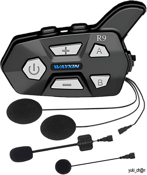 バイクインカム 最大6人同時通話 ワンクリックペアリング 日本語音声案内 ENC&DSP&CVC Qualcomm Bluetooth 5.0