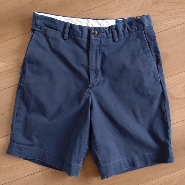 POLO RALPH LAUREN チノショートパンツ/紺/古着/W31【L4800】