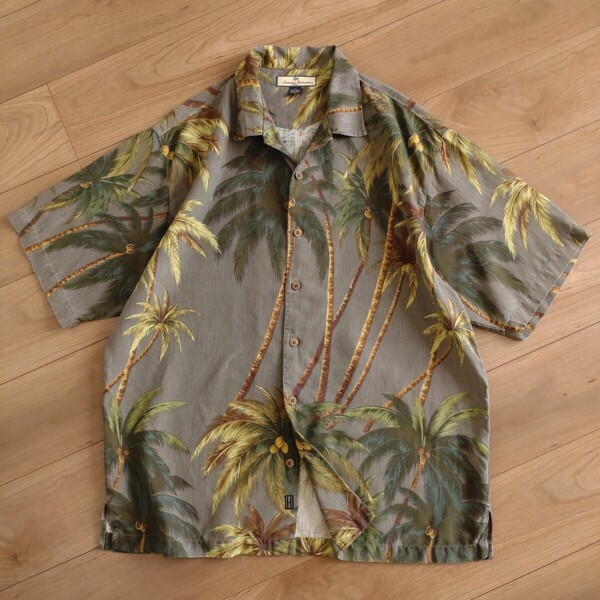 Tommy Bahama アロハシャツ/シルク100%/A50/古着/L