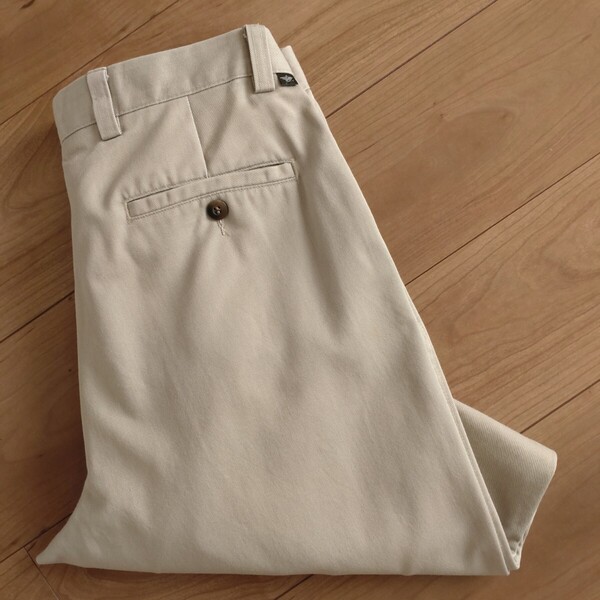 DOCKERS チノスラックスパンツ/2タック/古着/実寸W33L28/裾直有【L4823】