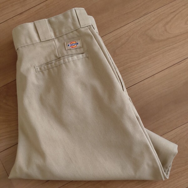 Dickies 874KH/ワークパンツ/チノ/古着/実寸W34L30/裾直有【D1364】