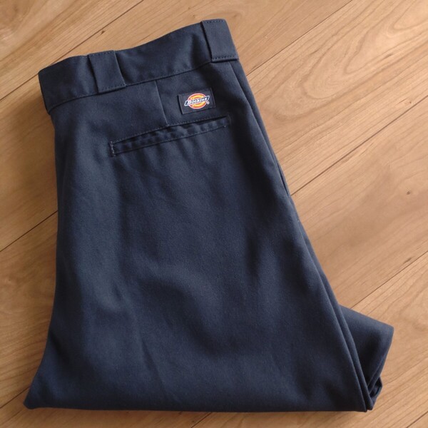 Dickies 874DN/ワークパンツ/19年製古着/実寸W38L30/裾直有【D1367】