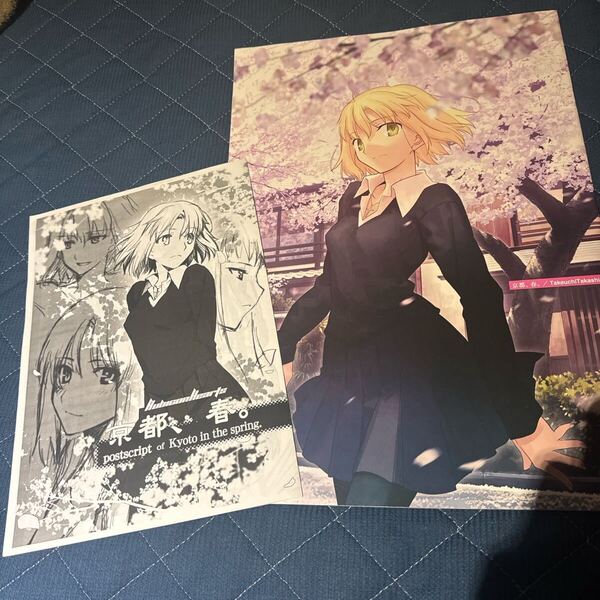 京都、春。 竹箒 TYPE-MOON 武内崇 小林尽 画集 セイバー Fate stay Night