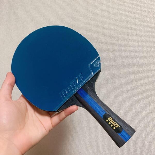 卓球 ラケット カラー 裏 ラバー 付き シェーク FL 青 スポーツ H3
