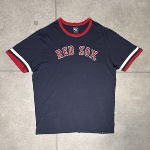 BOSTON RED SOX リンガーTシャツ MLB アームライン 吉田正尚 ボストン・レッドソックス メジャーリーグ ネイビー レッド XL