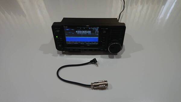 【送料無料・新品】 ICOM IC-705, IC-905 をスタンドマイクで運用する為の変換ケーブル ショート20cmタイプ SM-30, SM-50, HM-219 他