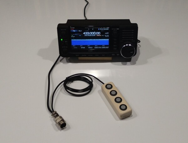 【送料無料・新品】ICOM IC-705, IC-905 をスタンドマイクで運用する為の変換ケーブル(ショート20cm)&リモコン SM-30, SM-50, HM-219他