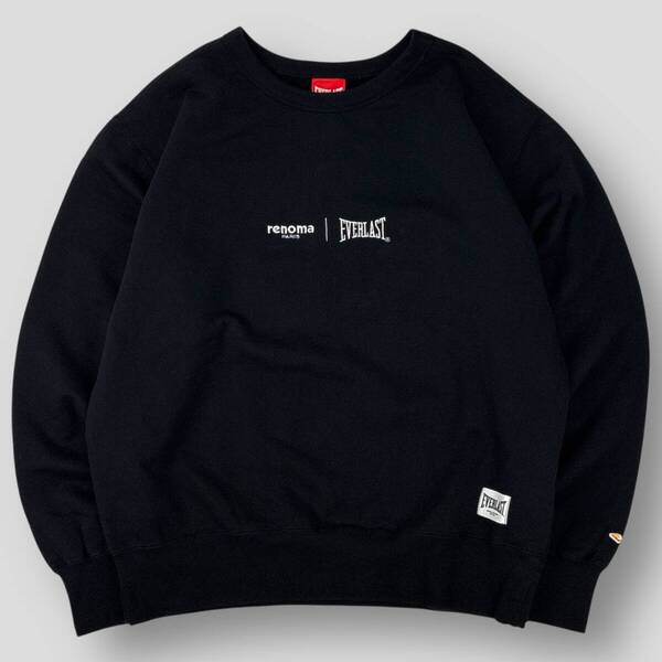 美品 EVERLAST x renoma エバーラスト x レノマ 25SS CREW NECK SWEAT L/S クルーネックスウェット RG5106-007 L ゴルフ 熊谷隆志 SSM5649