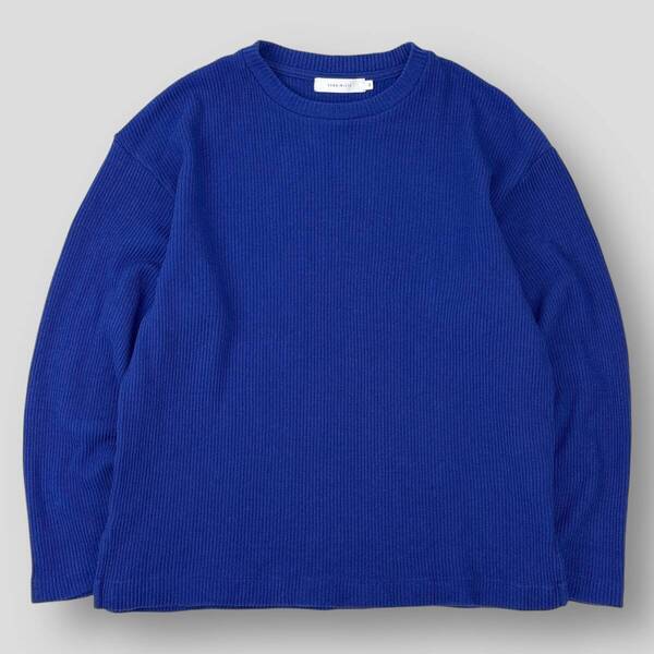 美品 SANDINISTA サンディニスタ 25SS Roughly Cotton Knit Slit Top コットンリブニット カットソー VSD-C4204819 M 長袖 Tシャツ SSM5658