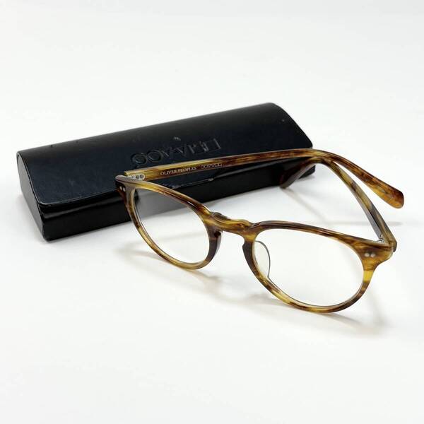 OLIVER PEOPLES / オリバーピープルズ Riley-P EMT / ライリー 48□21-145 ブラウン べっ甲柄 ボストン クリアレンズ メガネ 眼鏡 SSM4429