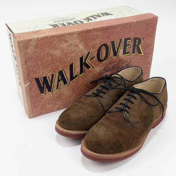 WALK-OVER ウォークオーバー PRINCETON プリンストン 33514 US8.5 MILK CHOCOLATE スエード ブリックソール ダービー シューズ SSM4437