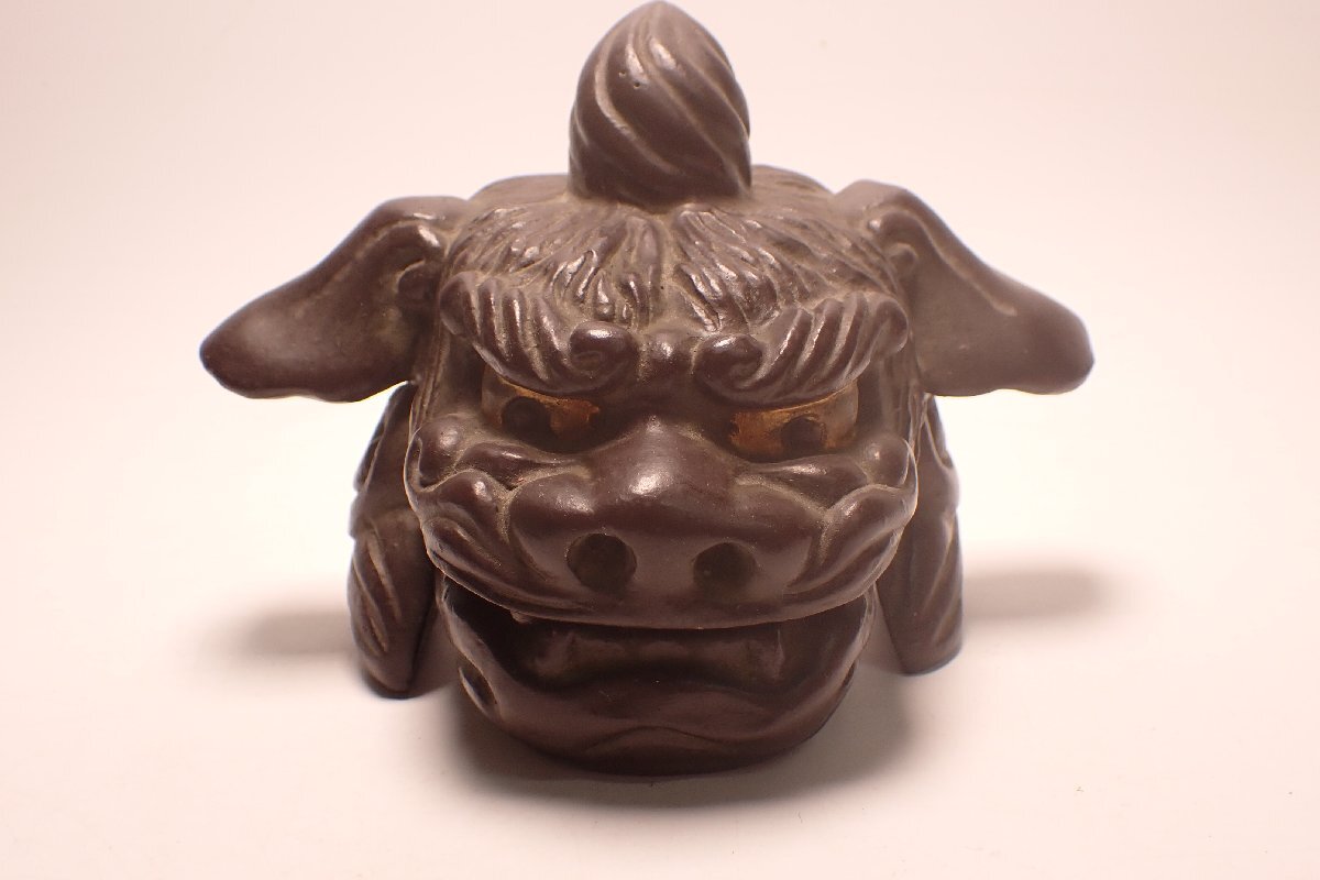 C156 獅子舞 獅子頭 木彫り 置物