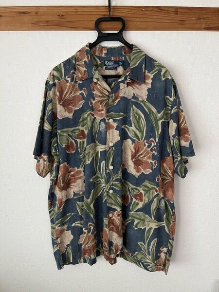 希少Polo by Ralph Lauren アロハシャツ 半袖 ラルフ ポロ