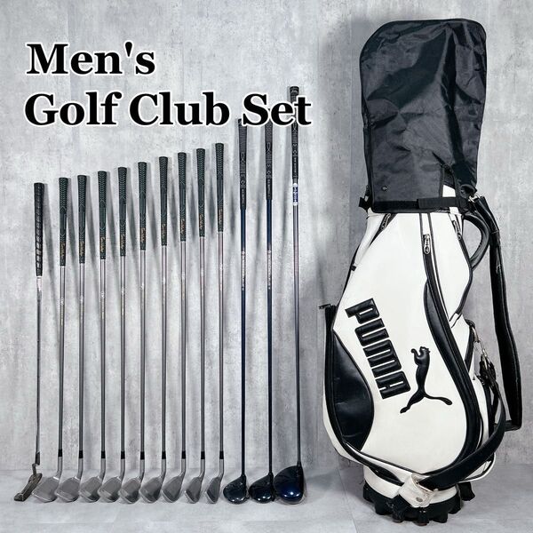 W950 メンズ ゴルフ クラブ セット 14点 キャディバッグ フードカバー新品 Callaway PUMA 初心者 入門