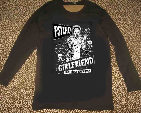 PSYCHO GIRL FRIEND サイコ・ガール・フレンド ロンT M・L・2Lの3サイズから選ぶ