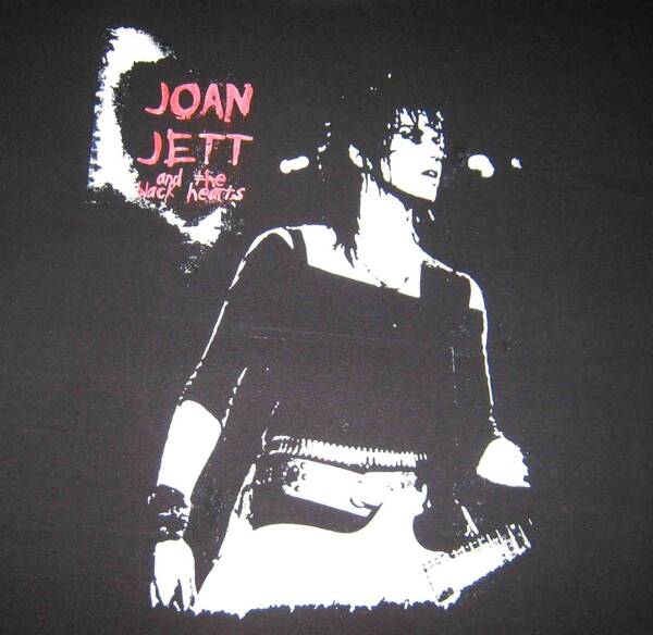 JOAN JETT ジョーン.ジェット ★ Tシャツ 黒地に白と赤 M. L. 2L 3L の4サイズ有り