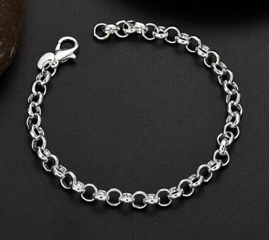 Silver925チェーンブレスレット シルバー刻印あり!19センチ