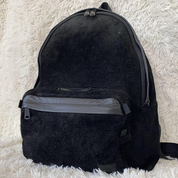 【激レア・完売品】PORTER ポーター 吉田カバン スウェード スエード レザー 本革 リュック バックパック 大容量 黒 ブラック YKKジップ