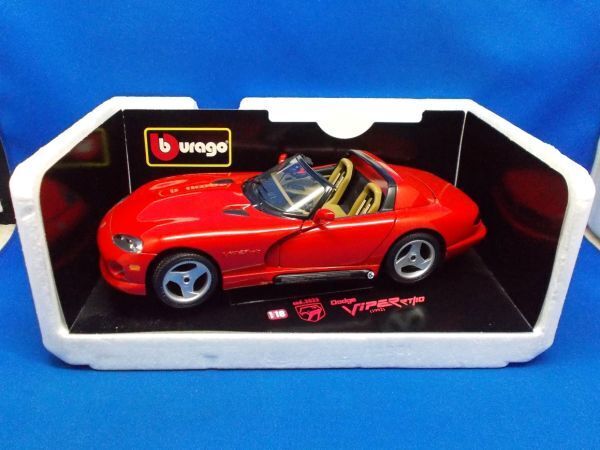 Bburago 1/18 Dodge VIPER RT/10 (1992) ブラーゴ ダッジ ヴァイパー ダイキャスト製ミニカー 現状品