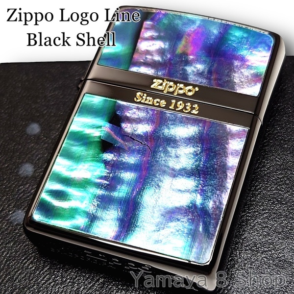 ZIPPO ゴールドロゴライン ブラックシェル ジッポー ライター