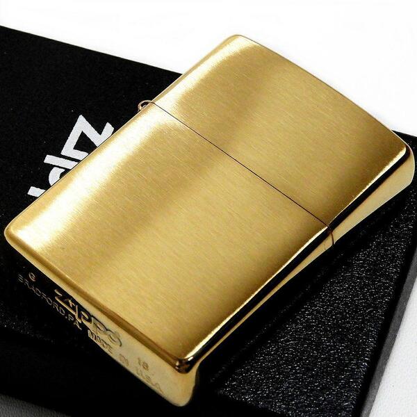 新品 ZIPPO ゴールドサテン ソリッドブラス 金タンク ジッポー ライター