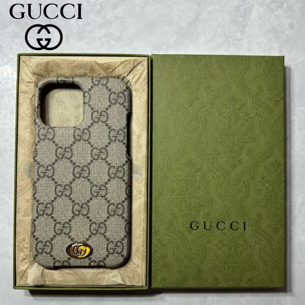 新品 グッチ GG オフィディア iPhone13 Pro MAX ケース 701331 617664 スマホケース GG柄 GUCCI