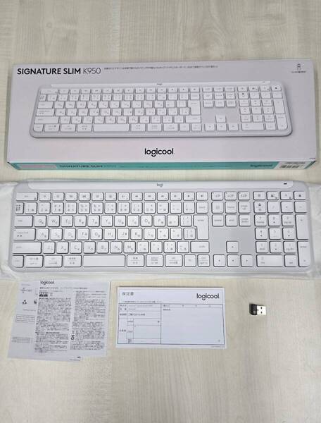 即納 Logicool ロジクール SIGNATURE SLIM K950 K950OW(オフホワイト)Bluetooth Logi Bolt ワイヤレスキーボード Easy-Switch 送料無料