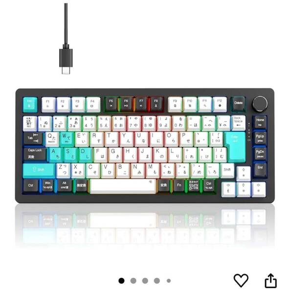 メカニカルキーボード KB820【2025年業界オリジナル開発・日本語配列とカナ印字一体】75%