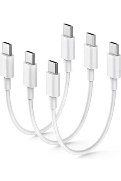 USB Type-C to C ケーブル 短い【20cm/3本セット】 PD対応 60W 急速充電&データ転送 タイプc急速充電ケーブル 高耐久