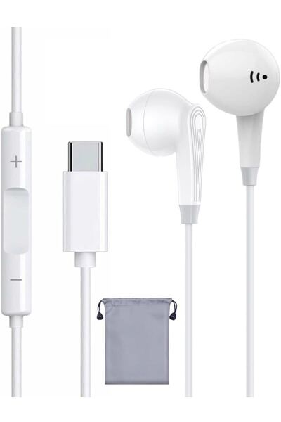 タイプc イヤホン 有線 マイク付き【業界の技術革新・音質強化版・HIFI音質】USB type-c イヤホン 純正 iPhone15/16対応(ホワイト)
