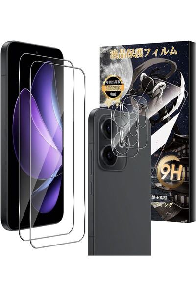 For OPPO Reno13 A ガラスフィルム(2枚)+カメラフィルム(2枚)Mosasa OPPO Reno 13A ガラスフィルム 衝撃吸収 9H硬度 飛散防止