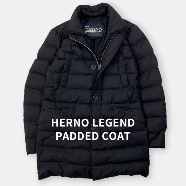 【美品】HERNO LEGEND ヘルノ レジェンド / 23AW / 2レイヤー ナイロン ダウンコート ダウンジャケット / 黒 / PI007ULE / メンズ アウター