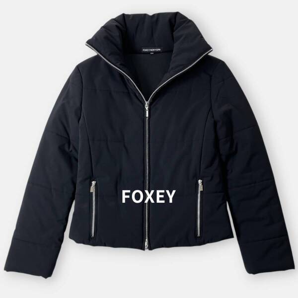 FOXEY NEWYORK フォクシー ニューヨーク / 中綿 ジップアップ ジャケット / 黒 / レディース アウター