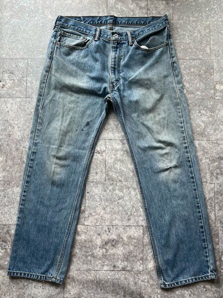 メンズ 古着 リーバイス505 levis ジーンズ デニムパンツ ジーパン W36 L30 送料込 青 ブルー デニム ダメージ