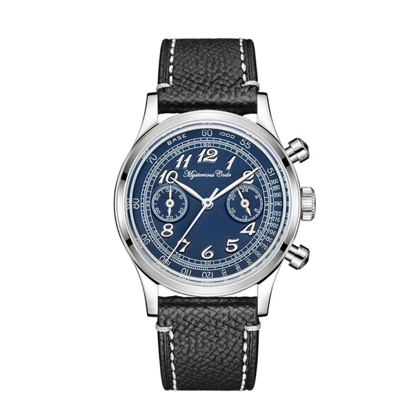 新品 クラシックデザイン ネイビー文字盤 SEIKO VK64 クロノグラフ メンズ腕時計 メカクォーツ