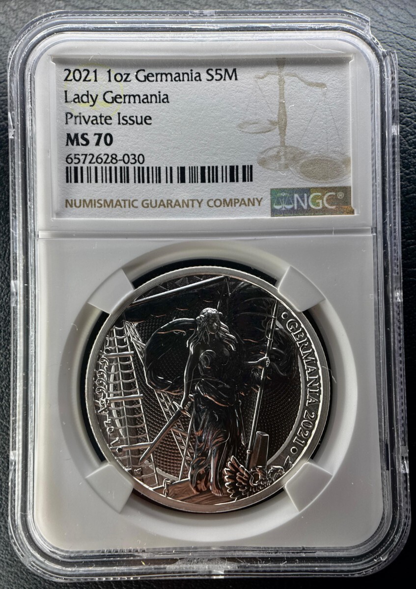 1x 2020年ゲルマニア1オンス レディ・ゲルマニア銀貨コイン