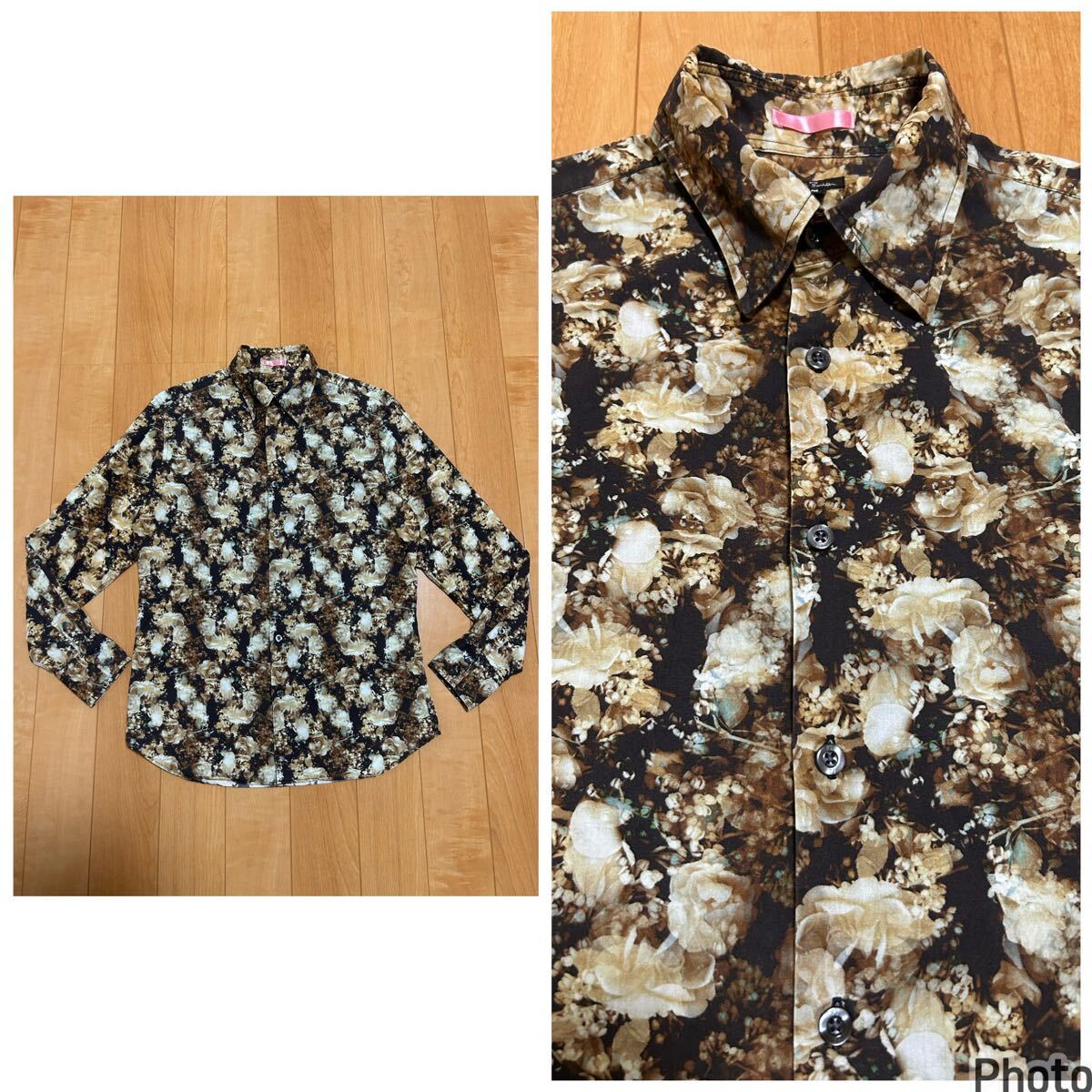 Paul smith 薔薇柄シャツ　Lサイズ Paul Smith - paul smith ポールスミス 花柄薔薇柄シャツの通販