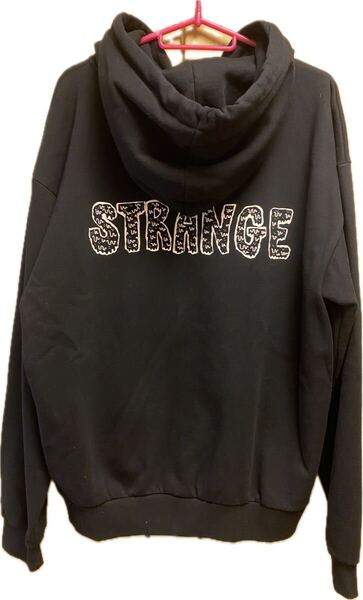 正規 21AW CELINE セリーヌ Hedi Slimane エディスリマン Mermaid Hex collaboration STRANGE フーディー パーカー 黒 L 2Y502052H